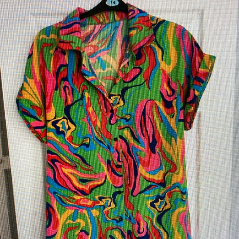 Colorful Abstract Women's Top